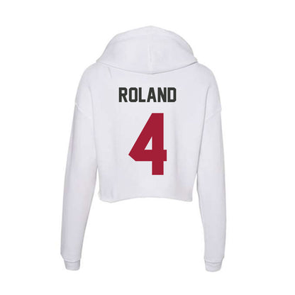 Arkansas - NCAA Football : Lakhi Roland - Women's Crop Fleece Hooded Sweatshirt-1