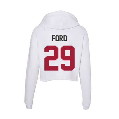 Arkansas - NCAA Football : Brandon Ford - Women's Crop Fleece Hoodie-1