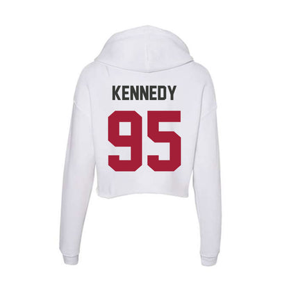 Arkansas - NCAA Football : Anthony Kennedy - Women's Crop Fleece Hooded Sweatshirt-1