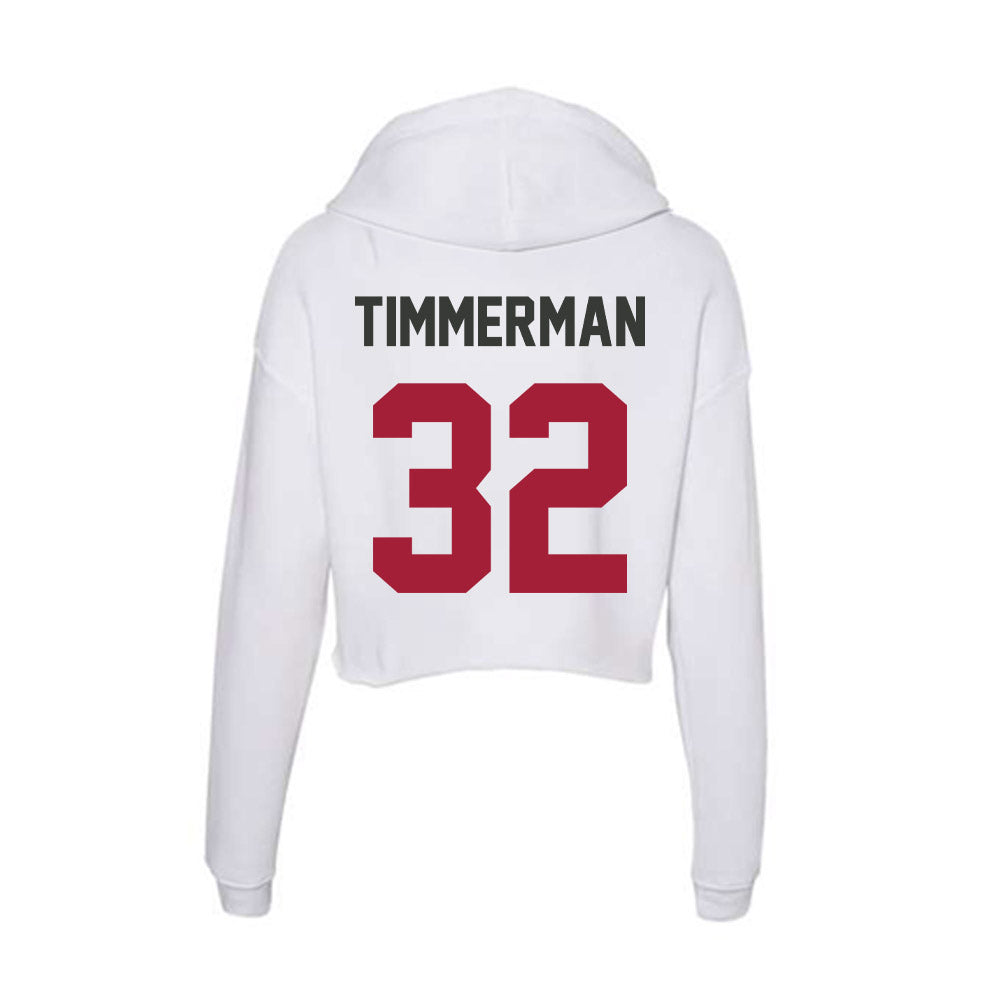 Arkansas - NCAA Softball : Saylor Timmerman - Women's Crop Fleece Hoodie-1