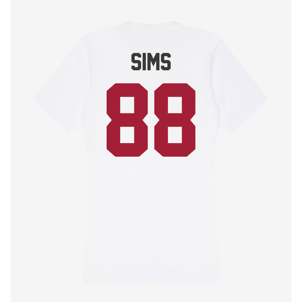 Arkansas - NCAA Football : Xadavien Sims - Women's V-Neck T-Shirt-1