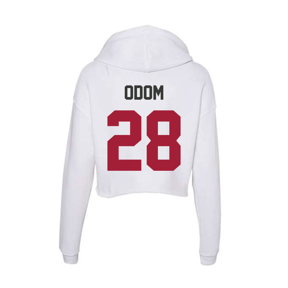Arkansas - NCAA Football : Trajen Odom - Women's Crop Fleece Hoodie-1