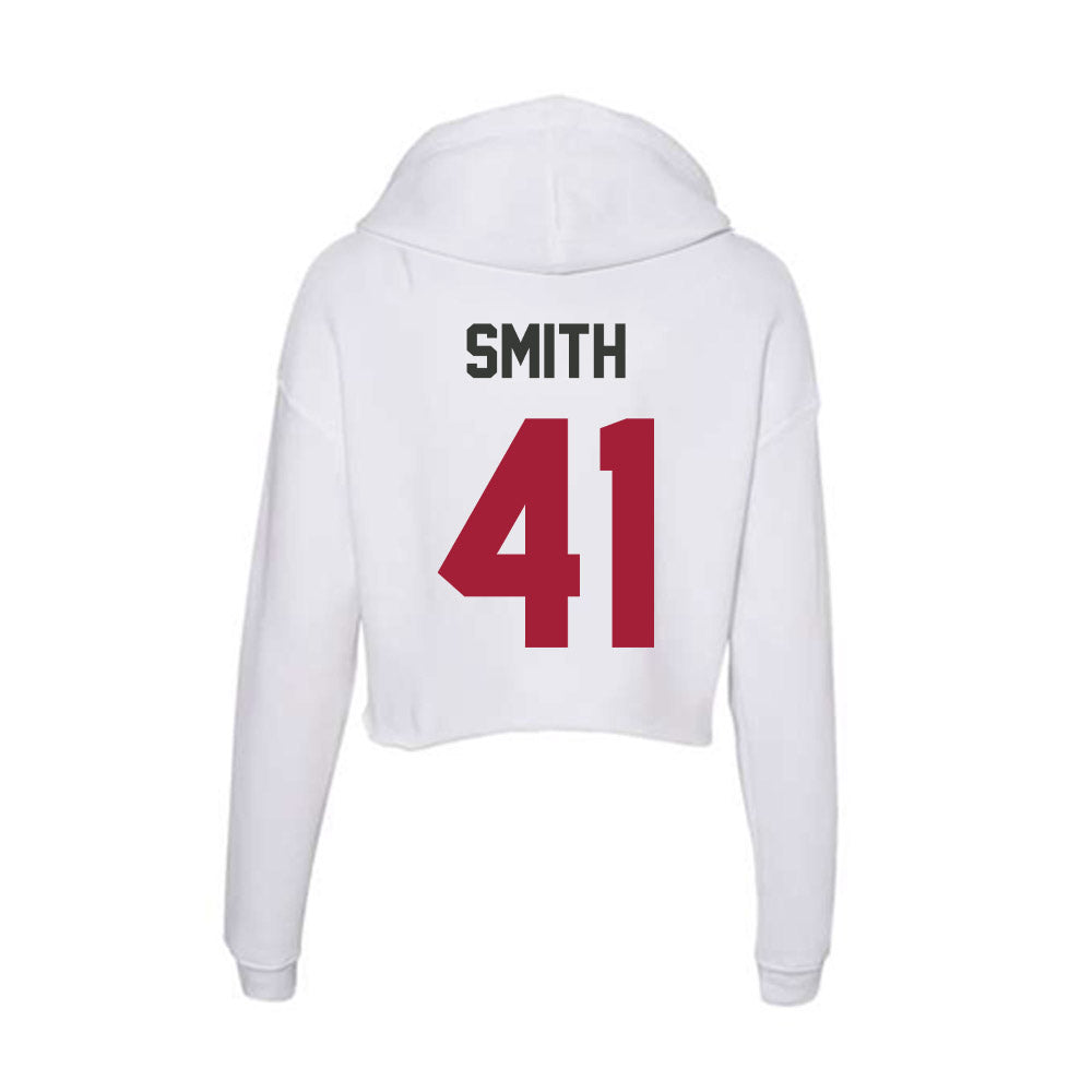 Arkansas - NCAA Football : Connor Smith - Women's Crop Fleece Hoodie-1