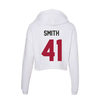 Arkansas - NCAA Football : Connor Smith - Women's Crop Fleece Hoodie-1