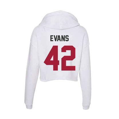 Arkansas - NCAA Football : Jeremy Evans - Women's Crop Fleece Hoodie-1