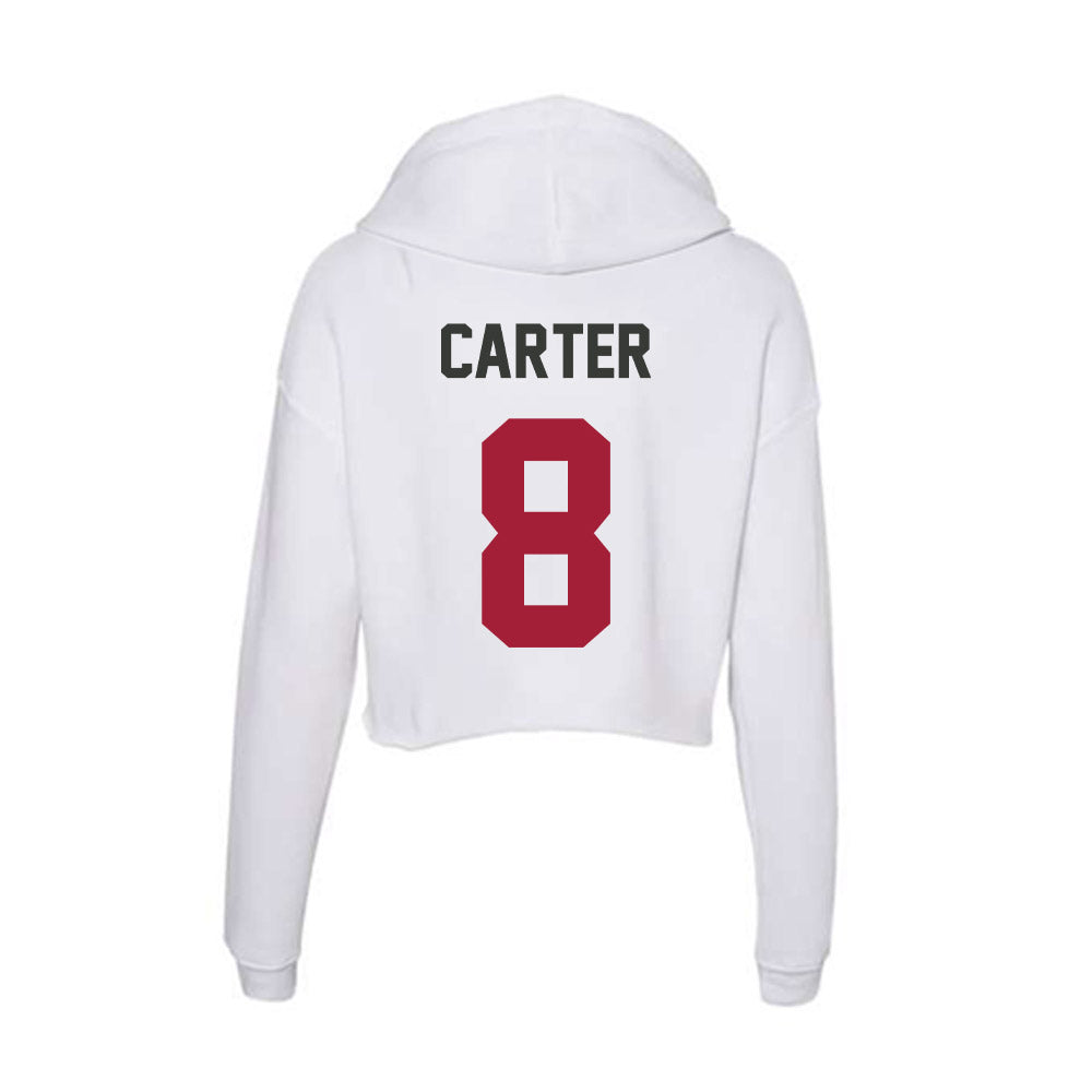 Arkansas - NCAA Women's Soccer : Kate Carter - Women's Crop Fleece Hoodie-1