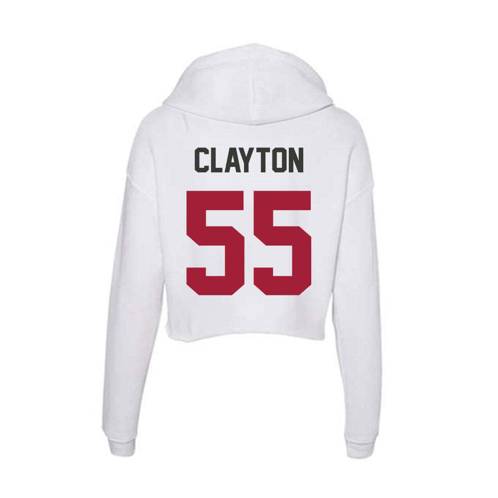 Arkansas - NCAA Football : Carey Clayton - Women's Crop Fleece Hooded Sweatshirt-1