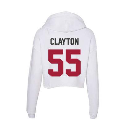 Arkansas - NCAA Football : Carey Clayton - Women's Crop Fleece Hooded Sweatshirt-1