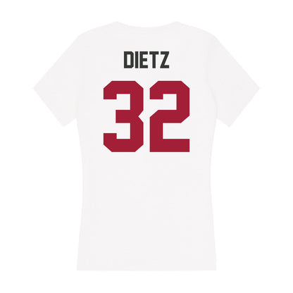 Arkansas - NCAA Baseball : Hunter Dietz - Women's V-Neck T-Shirt-1