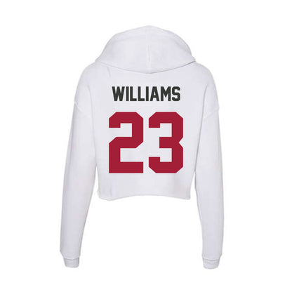 Arkansas - NCAA Football : Ian Williams - Women's Crop Fleece Hoodie-1