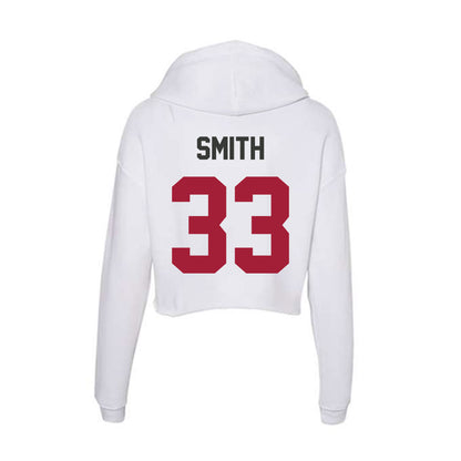 Arkansas - NCAA Football : Jakore Smith - Women's Crop Fleece Hooded Sweatshirt-1