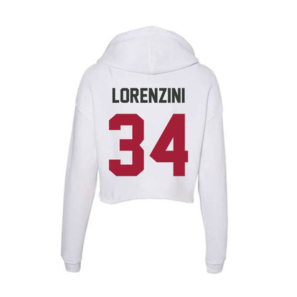 Arkansas - NCAA Baseball : Joey Lorenzini - Women's Crop Fleece Hoodie-1