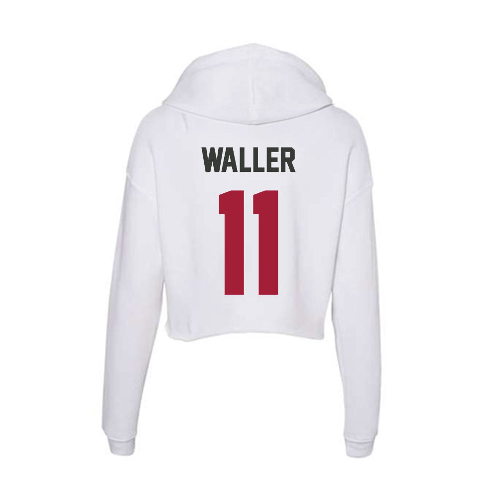 Arkansas - NCAA Football : Jamonta Waller - Women's Crop Fleece Hooded Sweatshirt-1
