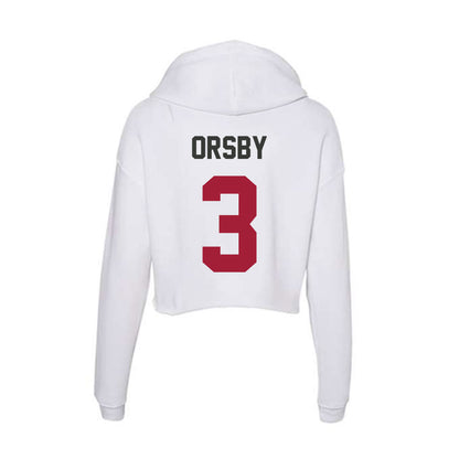 Arkansas - NCAA Women's Basketball : Allannah Orsby - Women's Crop Fleece Hoodie-1