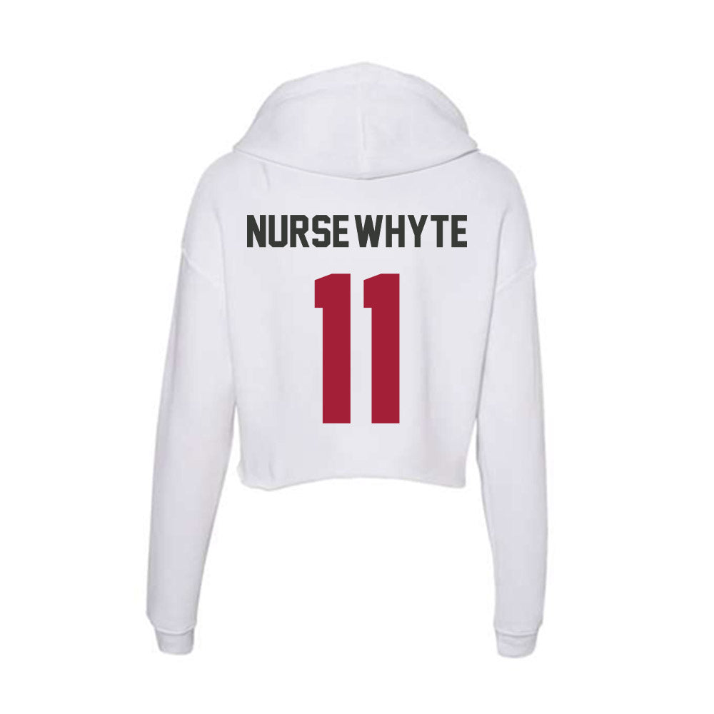 Arkansas - NCAA Women's Soccer : Aniyah Nurse-Whyte - Women's Crop Fleece Hoodie-1
