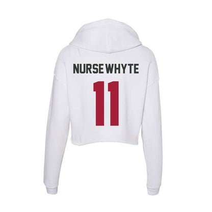 Arkansas - NCAA Women's Soccer : Aniyah Nurse-Whyte - Women's Crop Fleece Hoodie-1