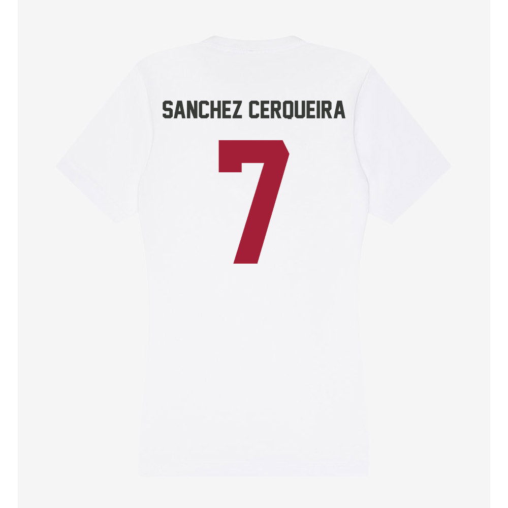 Arkansas - NCAA Women's Basketball : Cristina Sanchez Cerqueira - Women's V-Neck T-Shirt-1