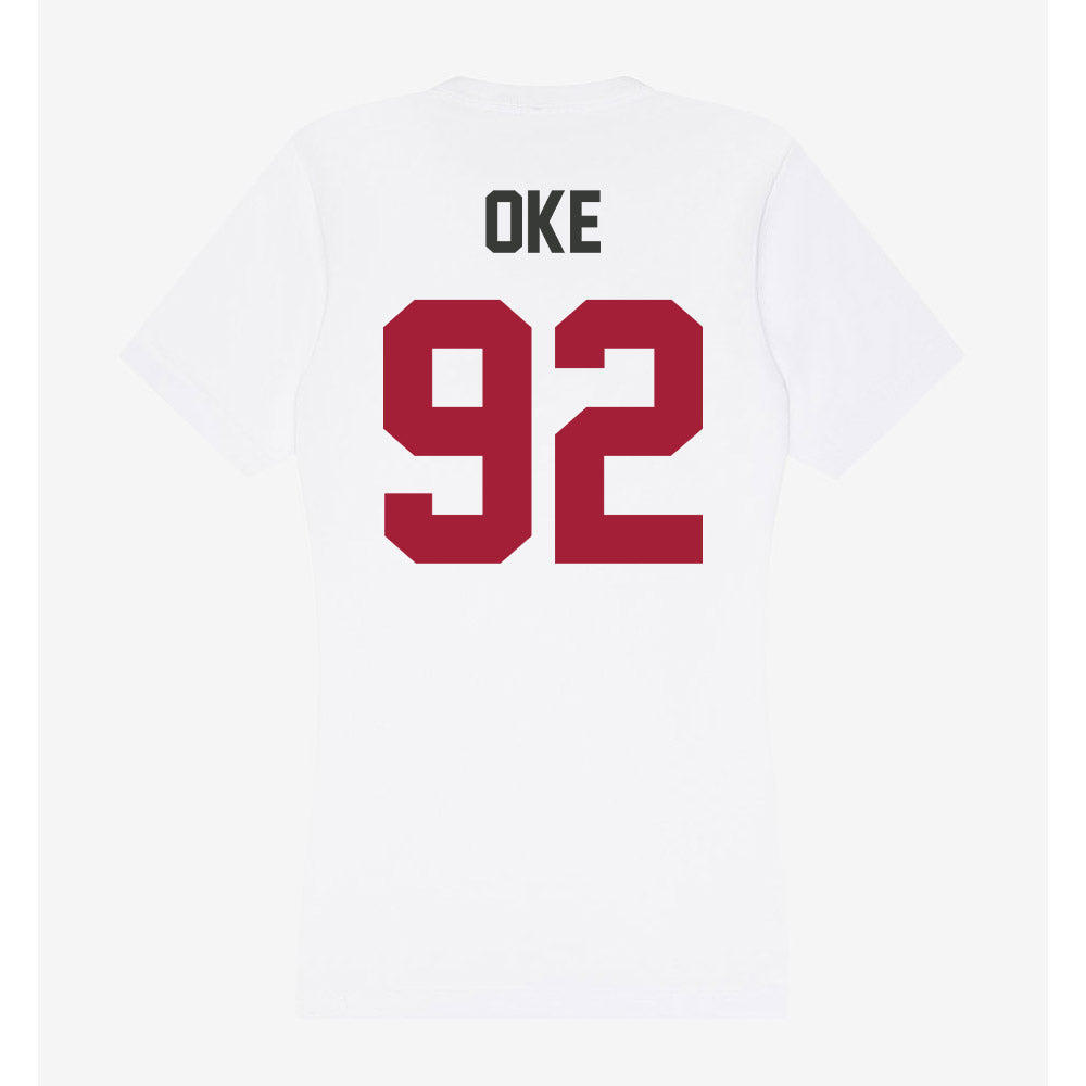 Arkansas - NCAA Football : David Oke - Women's V-Neck T-Shirt-1