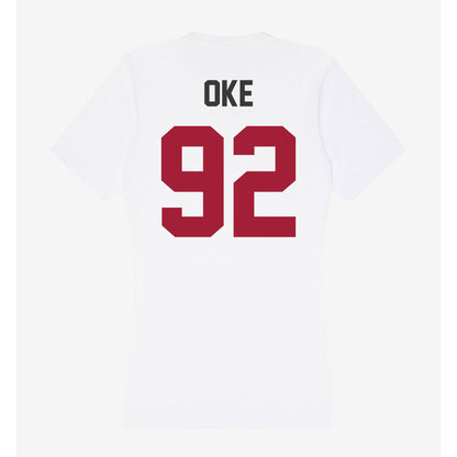 Arkansas - NCAA Football : David Oke - Women's V-Neck T-Shirt-1