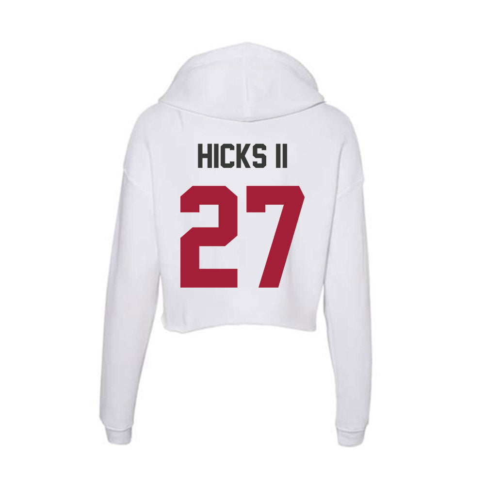 Arkansas - NCAA Football : LaMarcus Hicks II - Women's Crop Fleece Hoodie-1