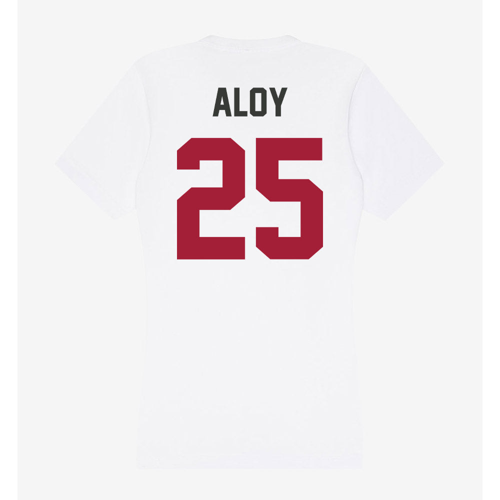 Arkansas - NCAA Baseball : Kuhio Aloy - Women's V-Neck T-Shirt-1