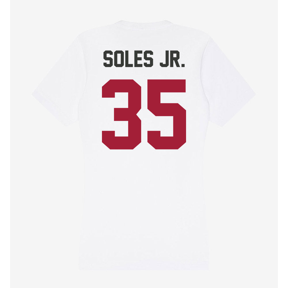 Arkansas - NCAA Football : Steven Soles Jr. - Women's V-Neck T-Shirt-1
