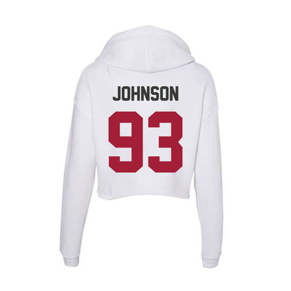 Arkansas - NCAA Football : Keiundre Johnson - Women's Crop Fleece Hoodie-1