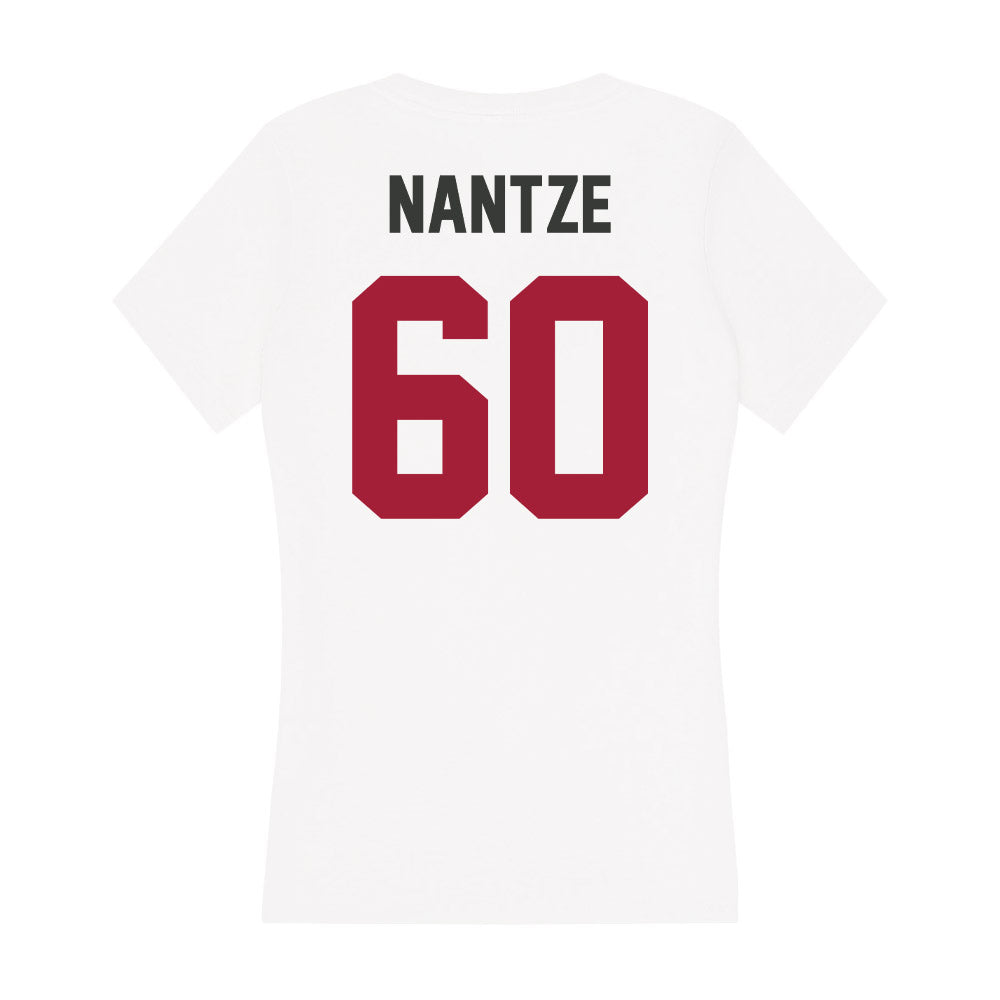 Arkansas - NCAA Football : Jonas Nantze - Women's V-Neck T-Shirt-1
