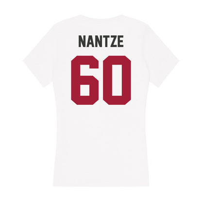 Arkansas - NCAA Football : Jonas Nantze - Women's V-Neck T-Shirt-1