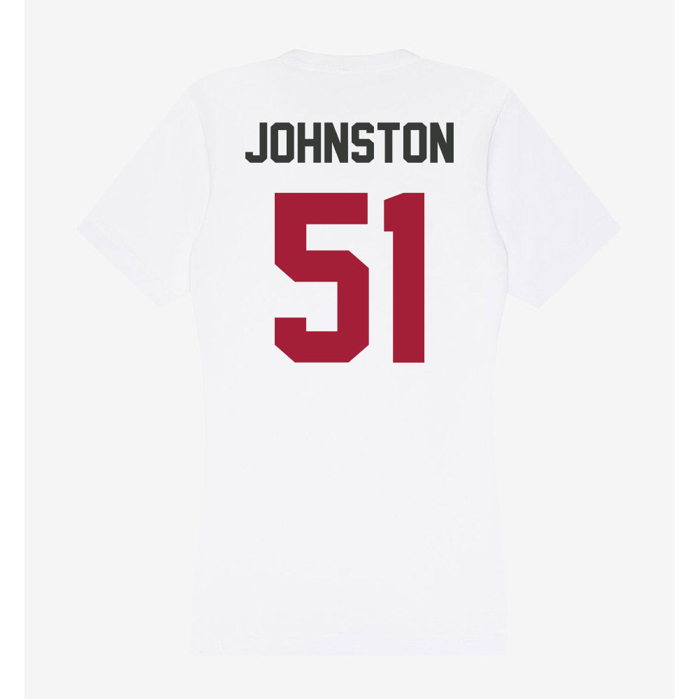 Arkansas - NCAA Football : Adam Johnston - Women's V-Neck T-Shirt-1