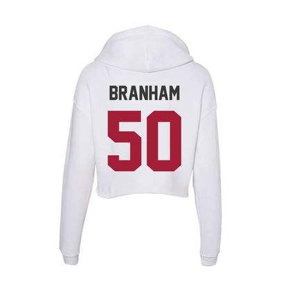 Arkansas - NCAA Football : Kobe Branham - Women's Crop Fleece Hoodie-1