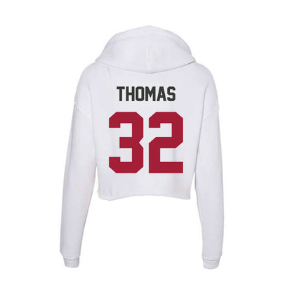 Arkansas - NCAA Women's Basketball : D'Asia Thomas - Women's Crop Fleece Hoodie-1