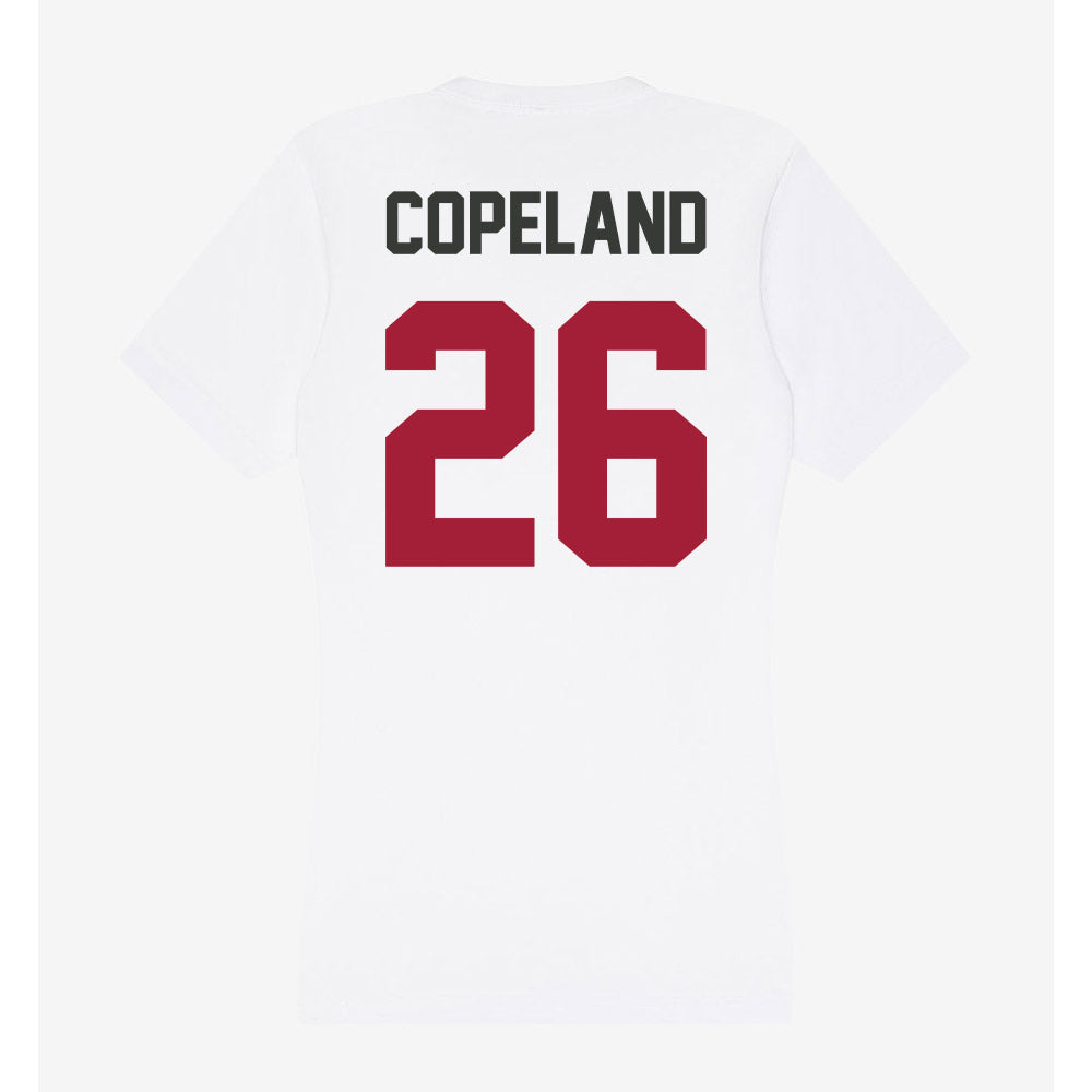 Arkansas - NCAA Football : Jalon Copeland - Women's V-Neck T-Shirt-1