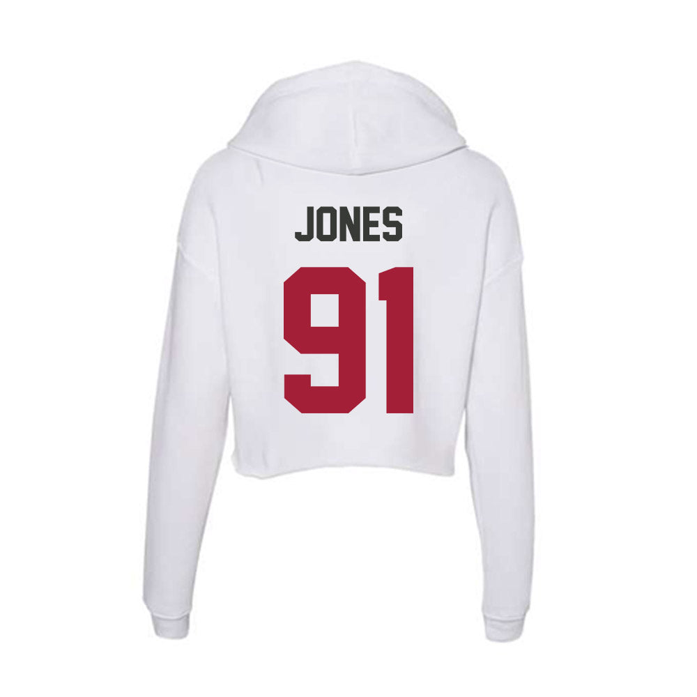 Arkansas - NCAA Football : Carlon Jones - Women's Crop Fleece Hoodie-1