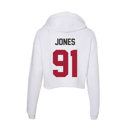 Arkansas - NCAA Football : Carlon Jones - Women's Crop Fleece Hoodie-1