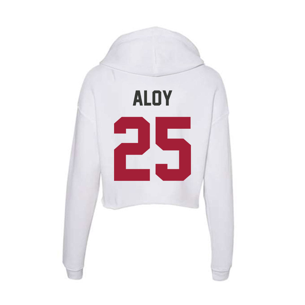 Arkansas - NCAA Baseball : Kuhio Aloy - Women's Crop Fleece Hoodie-1