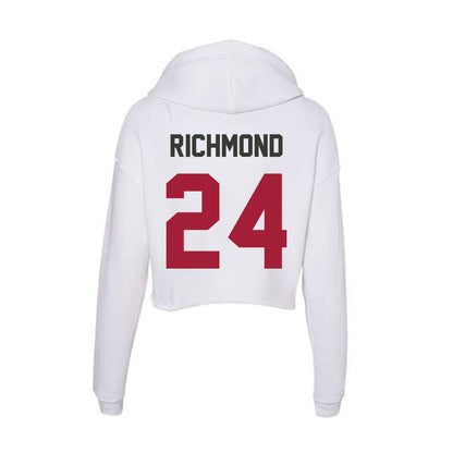 Arkansas - NCAA Men's Basketball : Billy Richmond - Women's Crop Fleece Hoodie-1