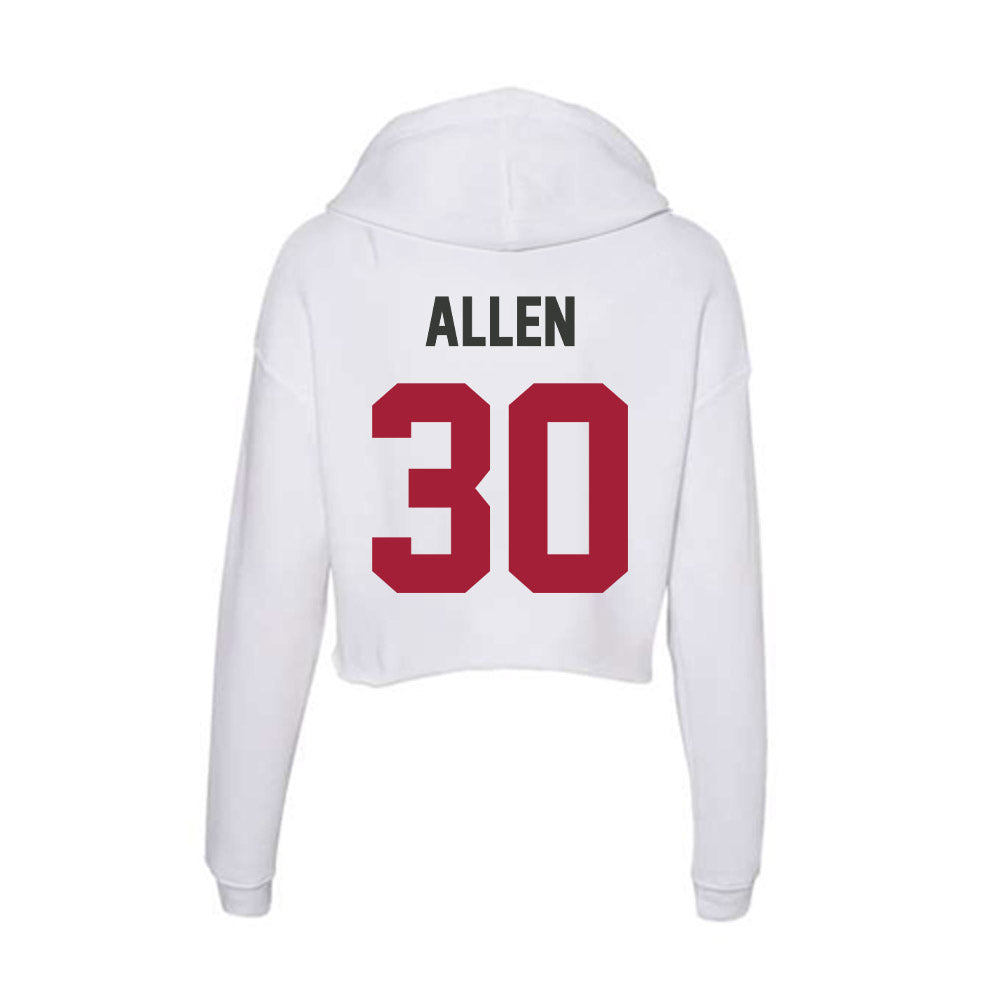 Arkansas - NCAA Football : J’Lynn Allen - Women's Crop Fleece Hooded Sweatshirt-1