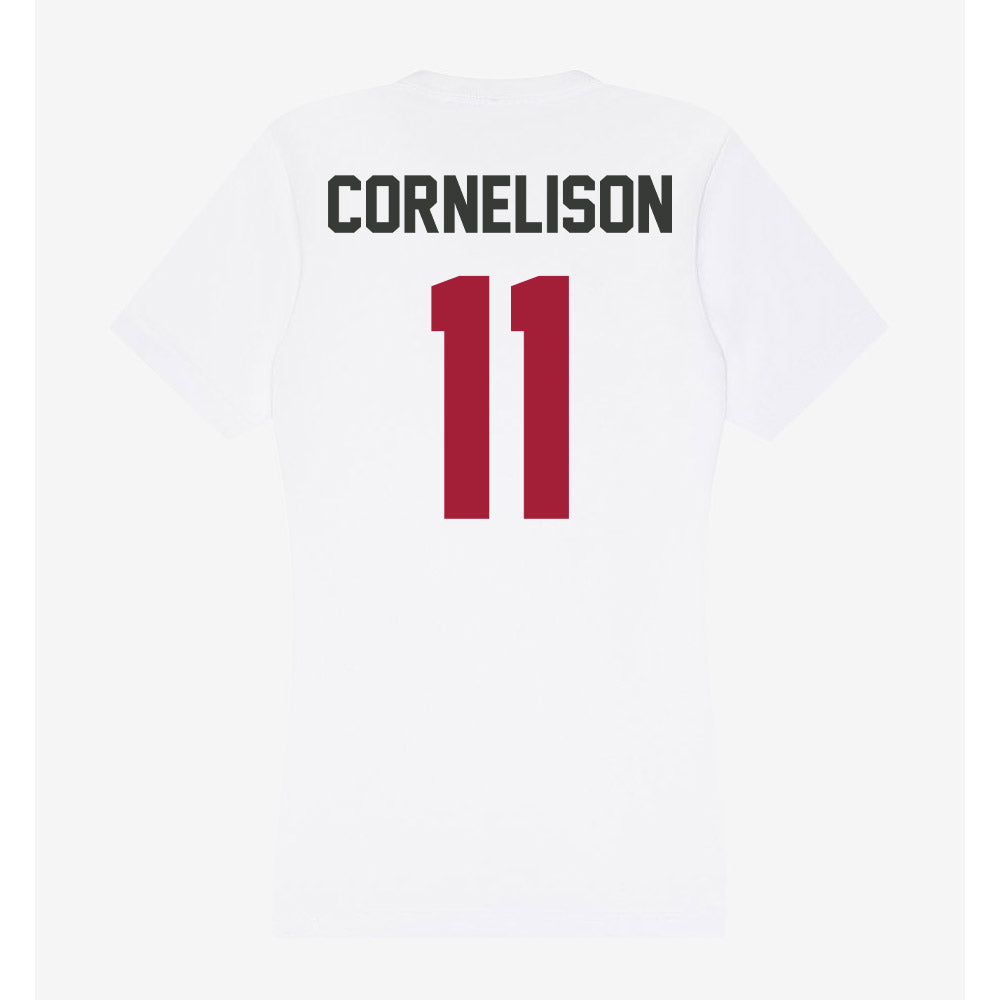 Arkansas - NCAA Baseball : Luke Cornelison - Women's V-Neck T-Shirt-1