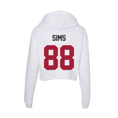 Arkansas - NCAA Football : Xadavien Sims - Women's Crop Fleece Hoodie-1