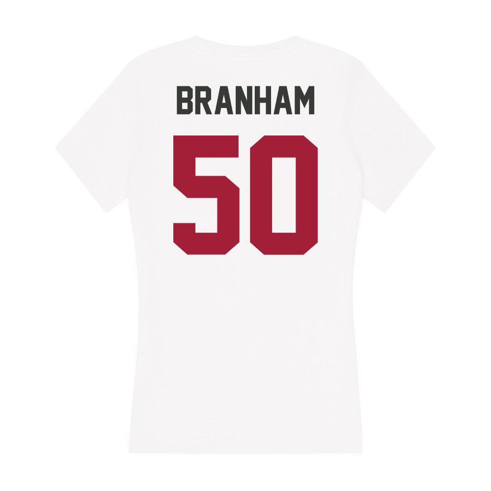Arkansas - NCAA Football : Kobe Branham - Women's V-Neck T-Shirt-1