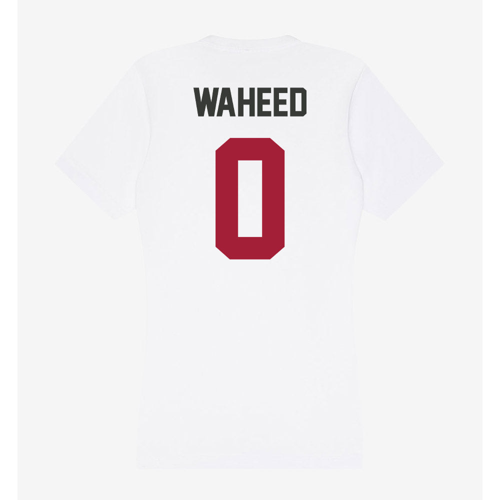 Arkansas - NCAA Women's Basketball : Beautiful Waheed - Women's V-Neck T-Shirt-1