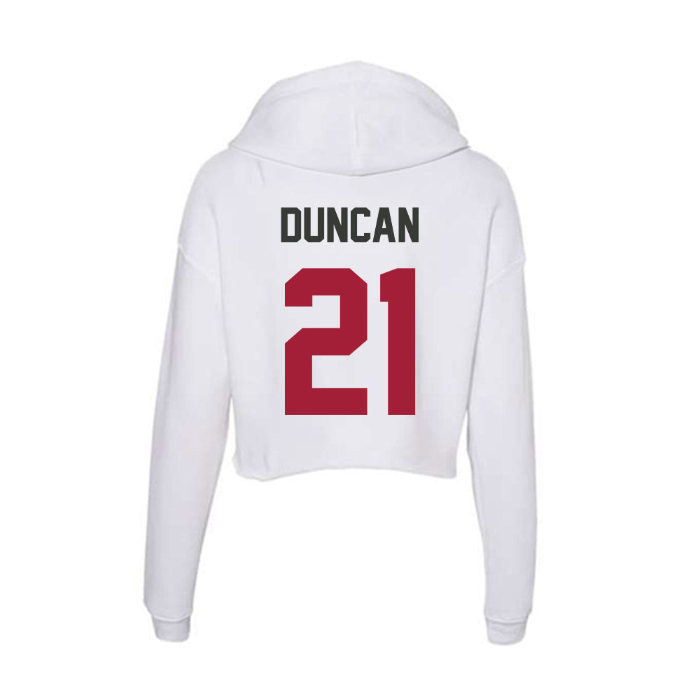 Arkansas - NCAA Women's Volleyball : Parker Duncan - Women's Crop Fleece Hoodie-1