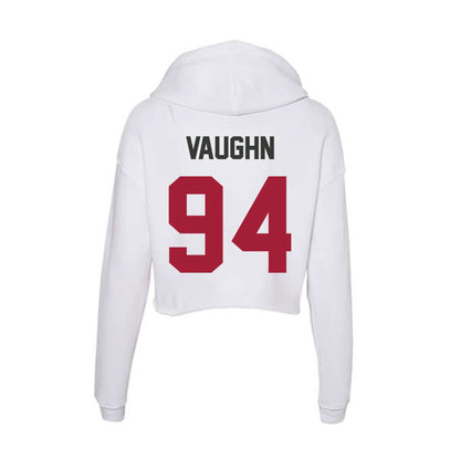 Arkansas - NCAA Football : Reginald Vaughn - Women's Crop Fleece Hoodie-1