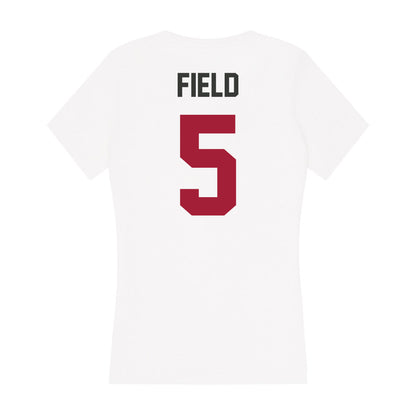 Arkansas - NCAA Women's Soccer : Bella Field - Women's V-Neck T-Shirt-1