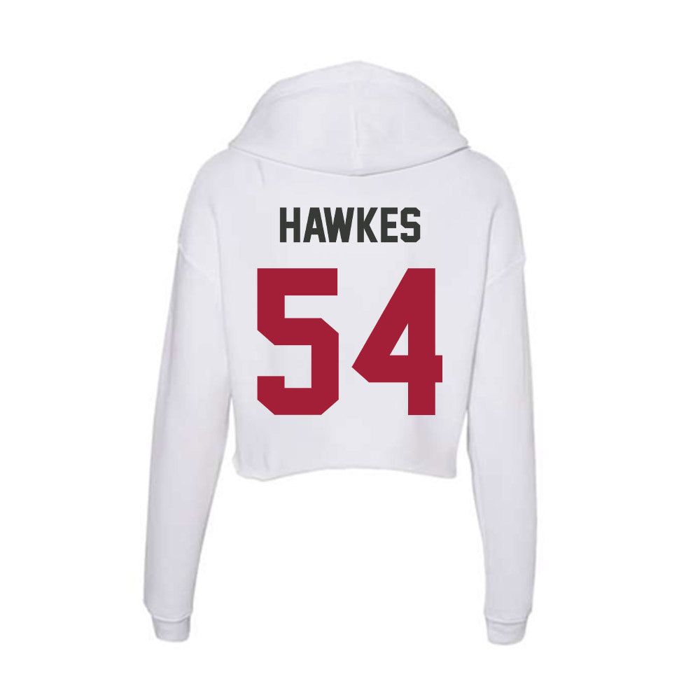 Arkansas - NCAA Football : Adam Hawkes - Women's Crop Fleece Hooded Sweatshirt-1