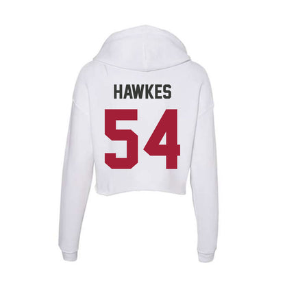 Arkansas - NCAA Football : Adam Hawkes - Women's Crop Fleece Hooded Sweatshirt-1