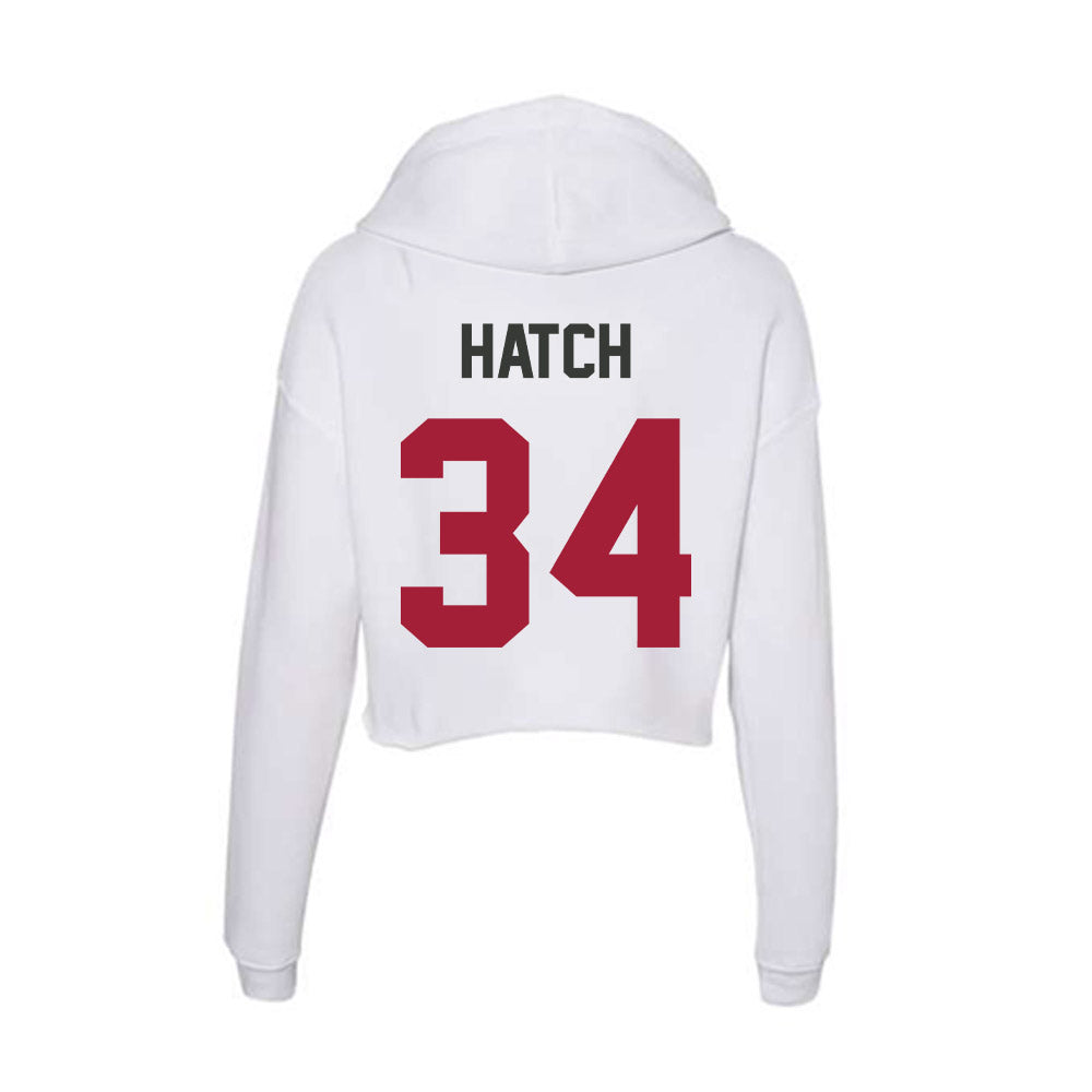Arkansas - NCAA Football : Jathan Hatch - Women's Crop Fleece Hooded Sweatshirt-1