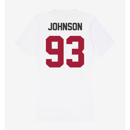 Arkansas - NCAA Football : Keiundre Johnson - Women's V-Neck T-Shirt-1