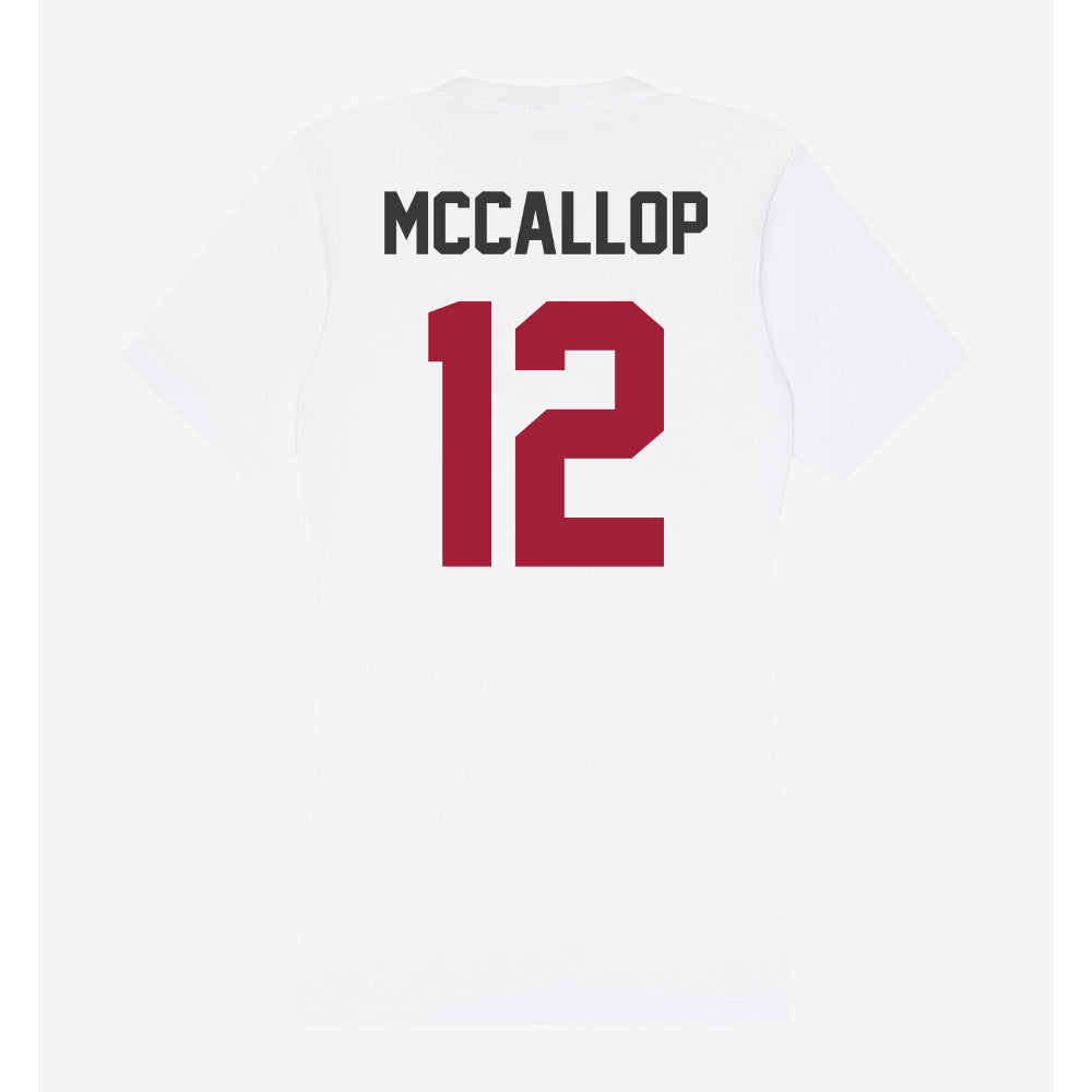 Arkansas - NCAA Women's Basketball : Grace McCallop - Women's V-Neck T-Shirt-1